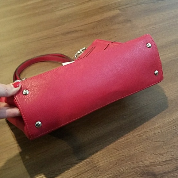 NEW Coach penelope red leather carryall purse - Picture 4 of 7